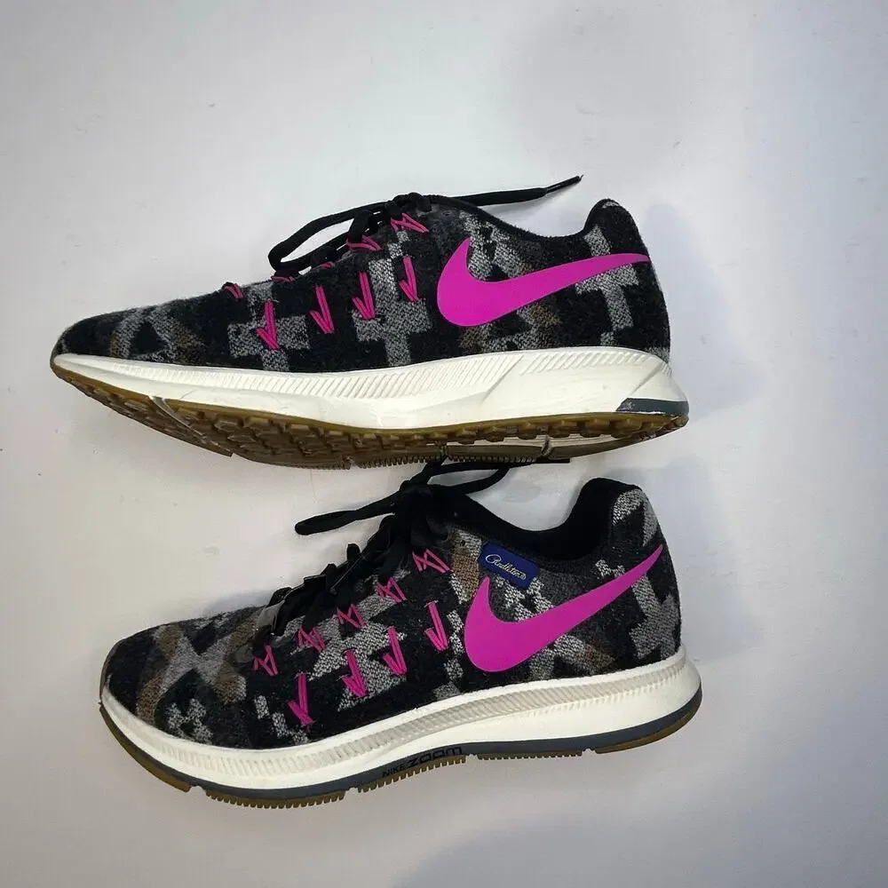 Nike women's NikeID Zoom Pegasus 33 collab pendleton aztec pattern detail size 8